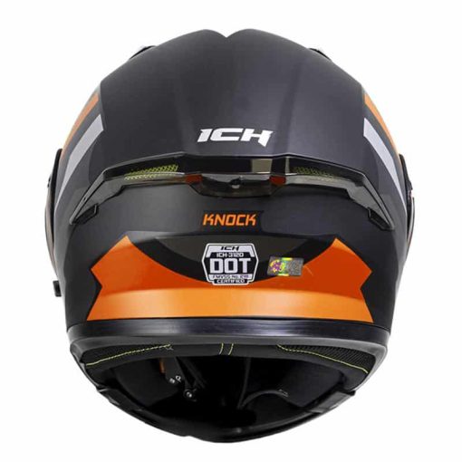 Casco Ich 3120Dv Knock Negro Brillo Naranja - Image 6