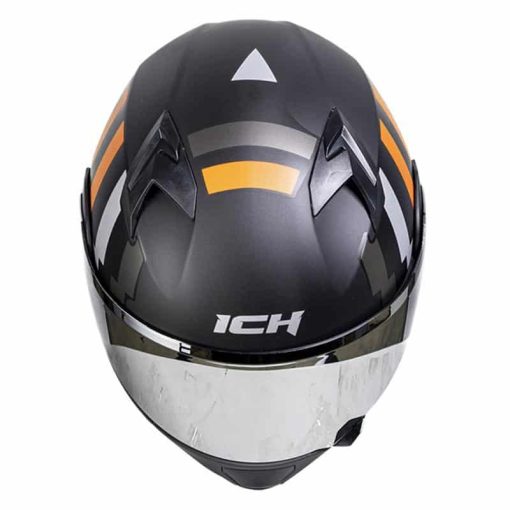 Casco Ich 3120Dv Knock Negro Brillo Naranja - Image 5