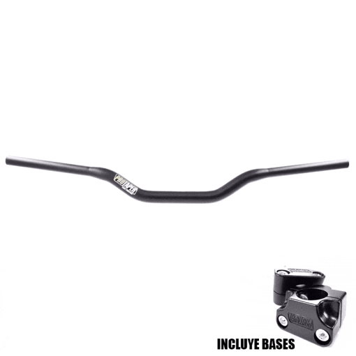Manubrio Bajitos Contour + Bases Negro 11/8