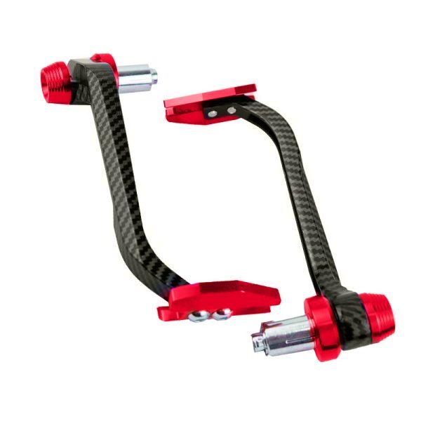 Protector De Manigueta Carbono Rojo - Punto Llantas 1