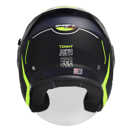Casco Shaft Pro 235Dv Tommy Negro Mate Amarillo - Image 3