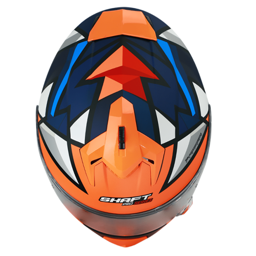 Casco Shaft Pro 610Dv Arrow Azul Navy Mate Naranja - Image 3