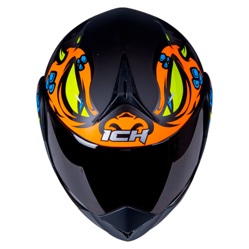 Casco Ich 3110 Guinz Negro Mate Naranja - Image 3