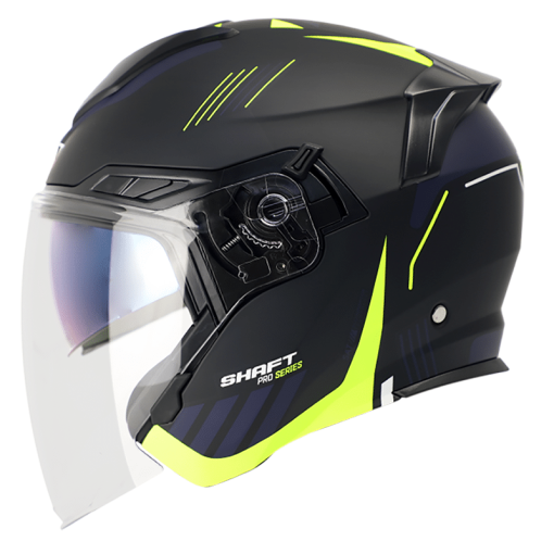 Casco Shaft Pro 235Dv Tommy Negro Mate Amarillo
