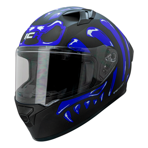 Casco Ich 503Sp Skuller Negro Mate Azul - Image 2