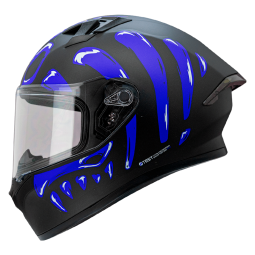 Casco Ich 503Sp Skuller Negro Mate Azul