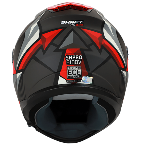 Casco Shaft Pro 610Dv Arrow Gris Mate Rojo - Image 2