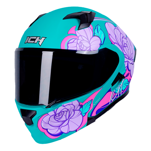 Casco Ich 3120Dv Flowrish Agua Marina Mate Morado - Image 4
