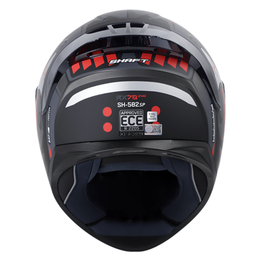 Casco Shaft 582Sp Rx78 Gris Mate Rojo - Image 2