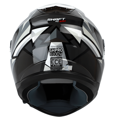 Casco Shaft Pro 610Dv Arrow Gris Brillo Blanco - Image 2