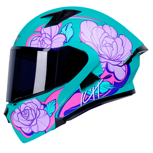 Casco Ich 3120Dv Flowrish Agua Marina Mate Morado - Image 2