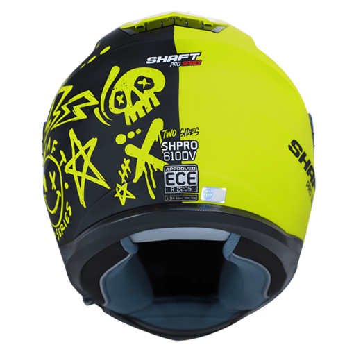 Casco Shaft Pro 610Dv Two Sides Negro Mate Amarillo - Image 4