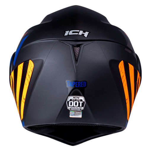 Casco Ich 3110 Tapered Negro Mate Naranja - Image 4