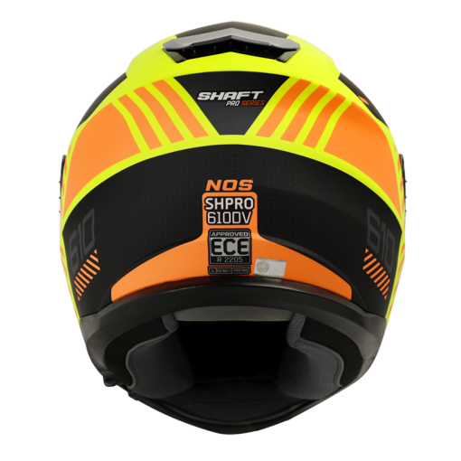 Casco Shaft Pro 610Dv Nos Amarillo Mate Naranja - Image 3