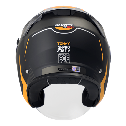 Casco Shaft Pro 235Dv Tommy Negro Mate Dorado - Image 3