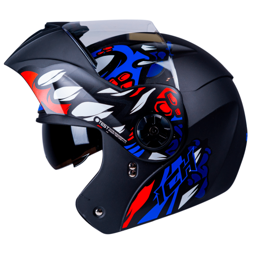 Casco Ich 3110 Guinz Negro Mate Azul