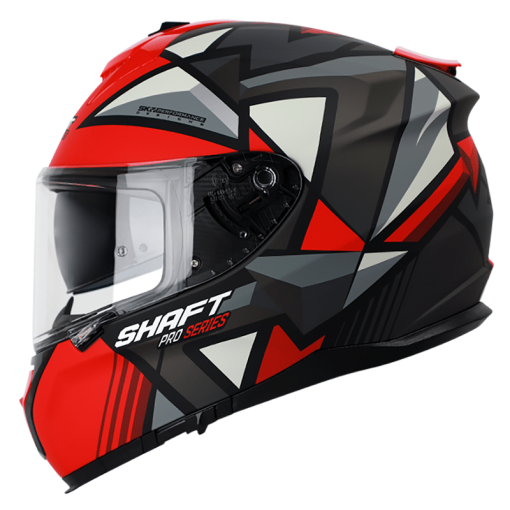 Casco Shaft Pro 610Dv Arrow Gris Mate Rojo