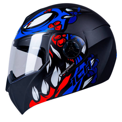 Casco Ich 3110 Guinz Negro Mate Azul - Image 2