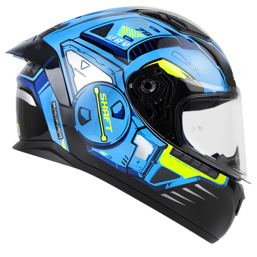 Casco Shaft 582Sp Rx78 Azul Brillo Amarillo - Image 2