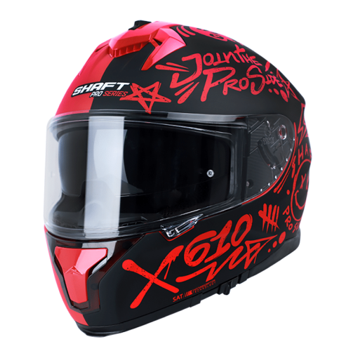 Casco Shaft Pro 610Dv Two Sides Negro Mate Rojo - Image 6
