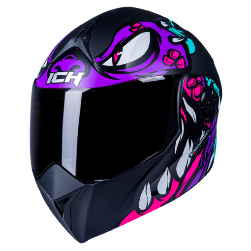 Casco Ich 3110 Guinz Negro Mate Morado - Image 4