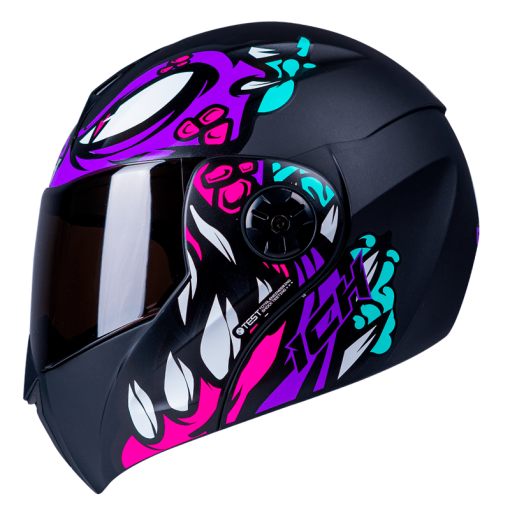 Casco Ich 3110 Guinz Negro Mate Morado - Image 2