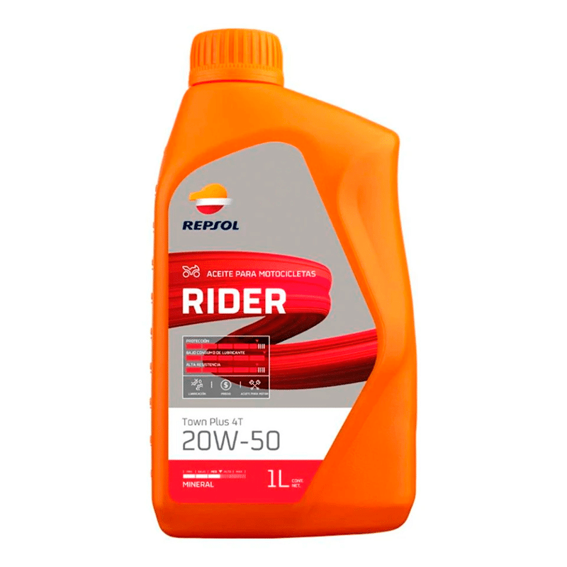 Reprimir ligeramente pistón Aceite Repsol Moto Town Mineral 4T 20W-50 1Lt - Punto Llantas