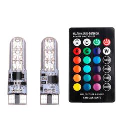 BOMBILLO T10 SILICONADO RGB CONTROL RGB2 - Punto Llantas 1