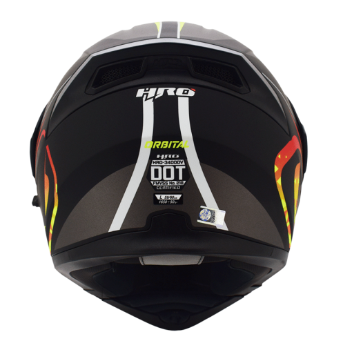 Casco Hro 3400Dv Orbital Negro Mate Amarillo - Image 2