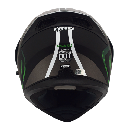 Casco Hro 3400Dv Orbital Negro Mate Verde Militar - Image 3
