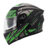 Casco Hro 3400Dv Orbital Negro Mate Verde Militar2 - Punto Llantas 4