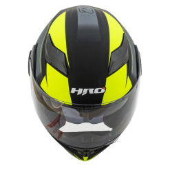 Casco Hro 3400Dv Rida Negro Mate Amarillo2 - Punto Llantas 1