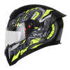 Casco Hro 511 Saburo Negro Mate Amarillo2 - Punto Llantas 5