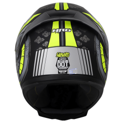 Casco Hro 511 Saburo Negro Mate Amarillo3 - Punto Llantas 1
