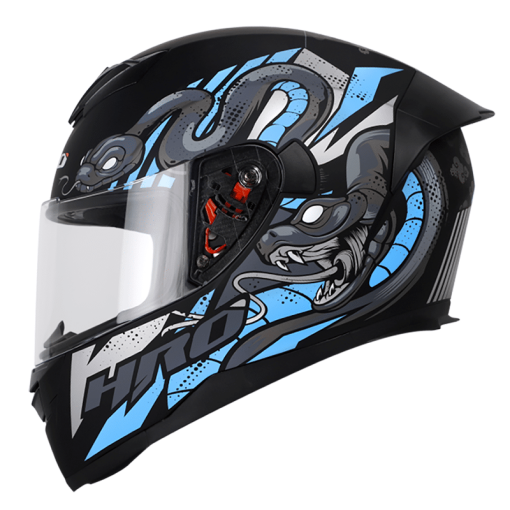Casco Hro 511 Saburo Negro Mate Azul