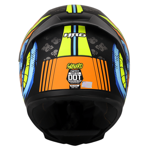 Casco Hro 511 Saburo Negro Mate Naranja - Image 2