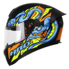 Casco Hro 511 Saburo Negro Mate Naranja2 - Punto Llantas 4