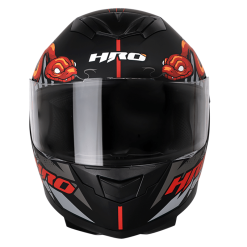 Casco Hro 511 Saburo Negro Mate Rojo2 - Punto Llantas 2