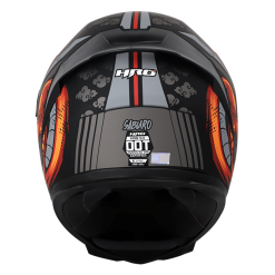Casco Hro 511 Saburo Negro Mate Rojo3 - Punto Llantas 1