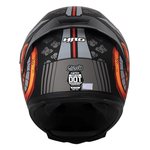 Casco Hro 511 Saburo Negro Mate Rojo - Image 2
