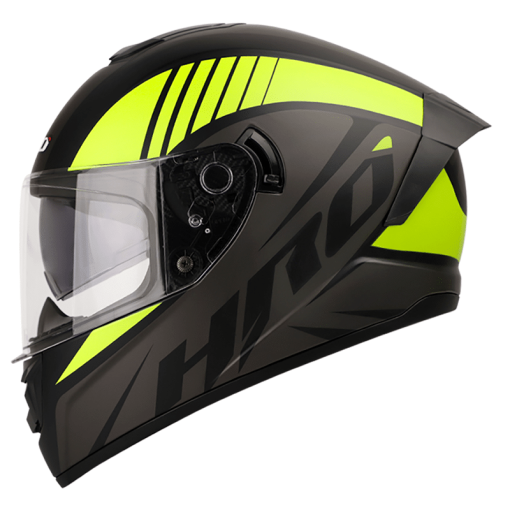 Casco Hro 518Dv Asper Negro Mate Amarillo