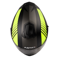 Casco Hro 518Dv Asper Negro Mate Amarillo2 - Punto Llantas 2