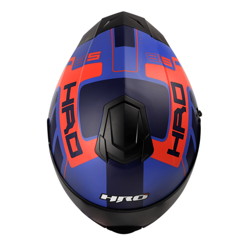 Casco Hro 518Dv Cremer Azul Mate Naranja - Image 3