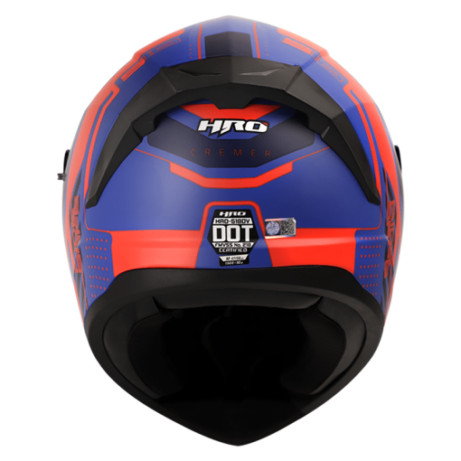 Casco Hro 518Dv Cremer Azul Mate Naranja - Image 5