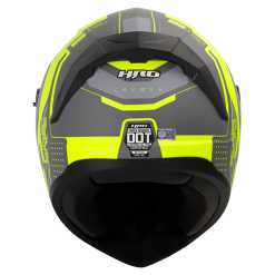 Casco Hro 518Dv Cremer Gris Mate Amarillo3 - Punto Llantas 1