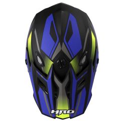 Casco Hro Mx03 Oximo Negro Mate Azul2 - Punto Llantas 2