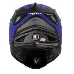 Casco Hro Mx03 Oximo Negro Mate Azul3 - Punto Llantas 1