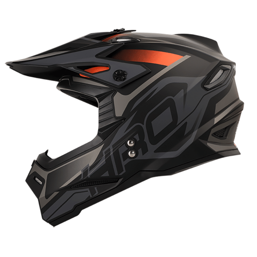 Casco Hro Mx03 Oximo Negro Mate Gris