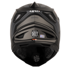 Casco Hro Mx03 Oximo Negro Mate Gris3 - Punto Llantas 1