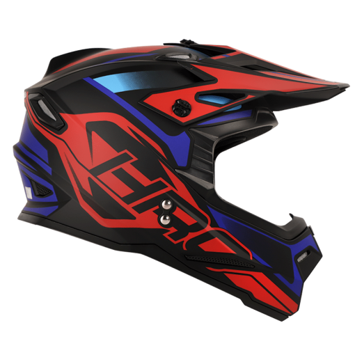 Casco Hro Mx03 Oximo Negro Mate Rojo - Image 2